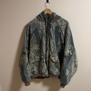 Vintage Duxbak Hooded camo Jacket